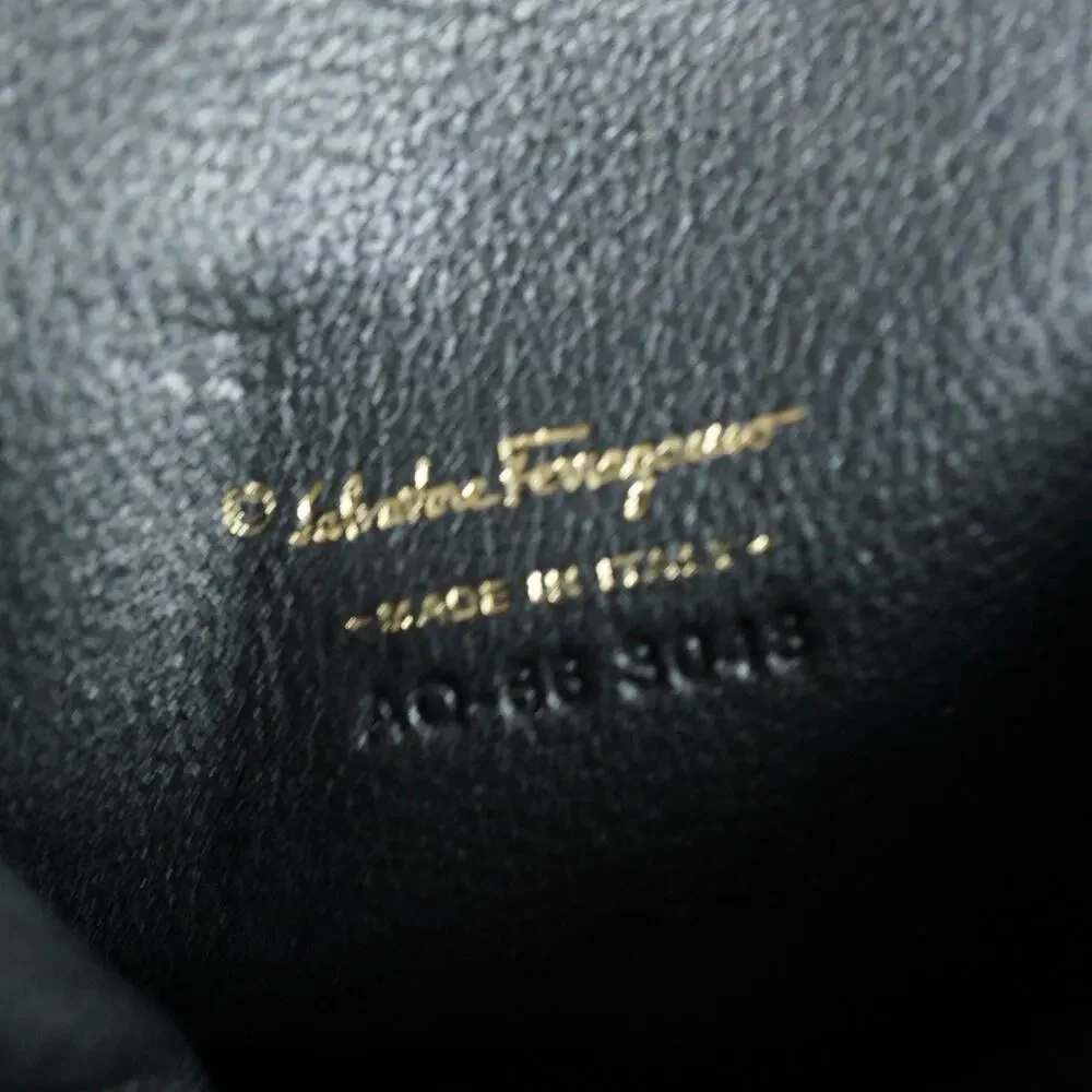 Authentic Salvatore Ferragamo Gancini Canvas Pouch